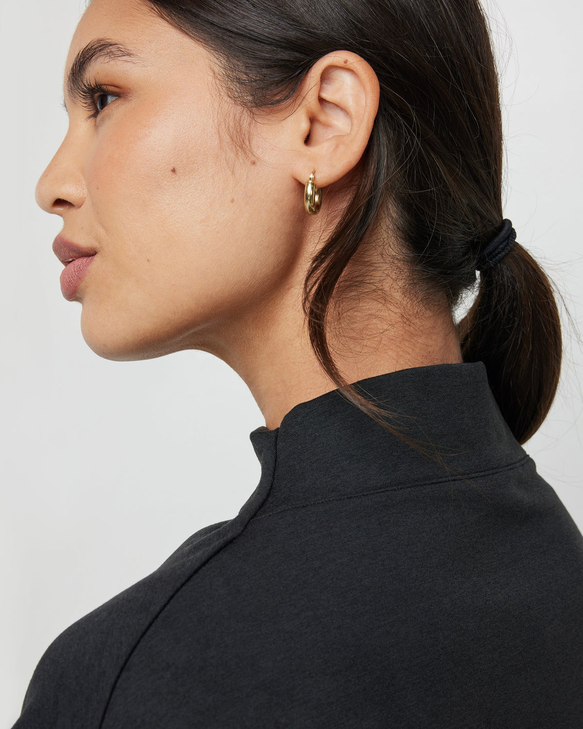 Granite Funnel Neck | Black Heather