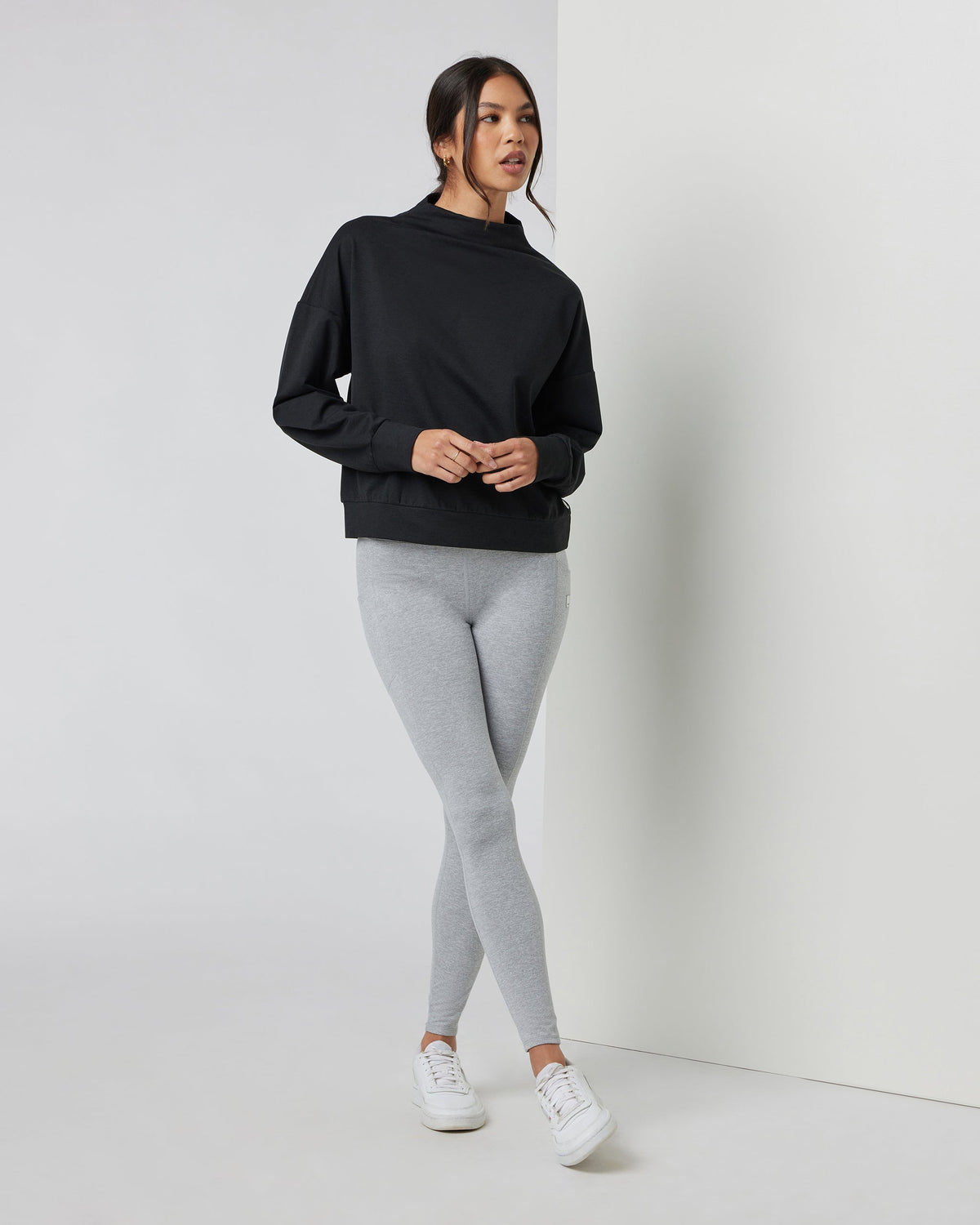 Granite Funnel Neck | Black Heather