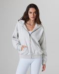 Restore Full Zip Hoodie | Pale Grey Heather