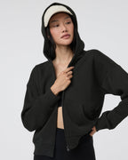 Restore Full Zip Hoodie | Washed Black