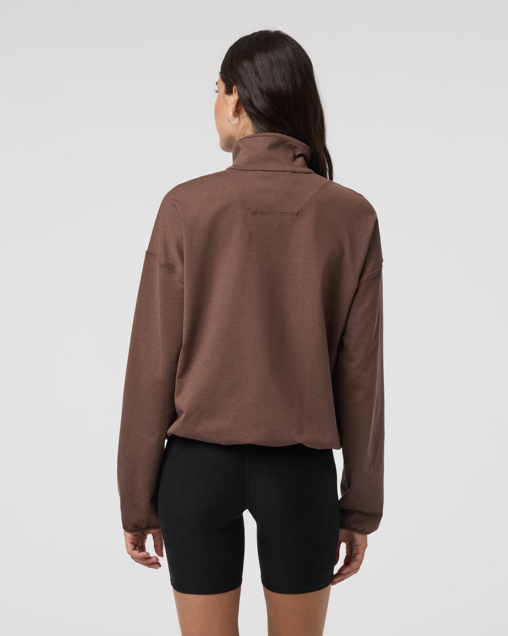 Granite Snap Mock | Chocolate Milk Heather