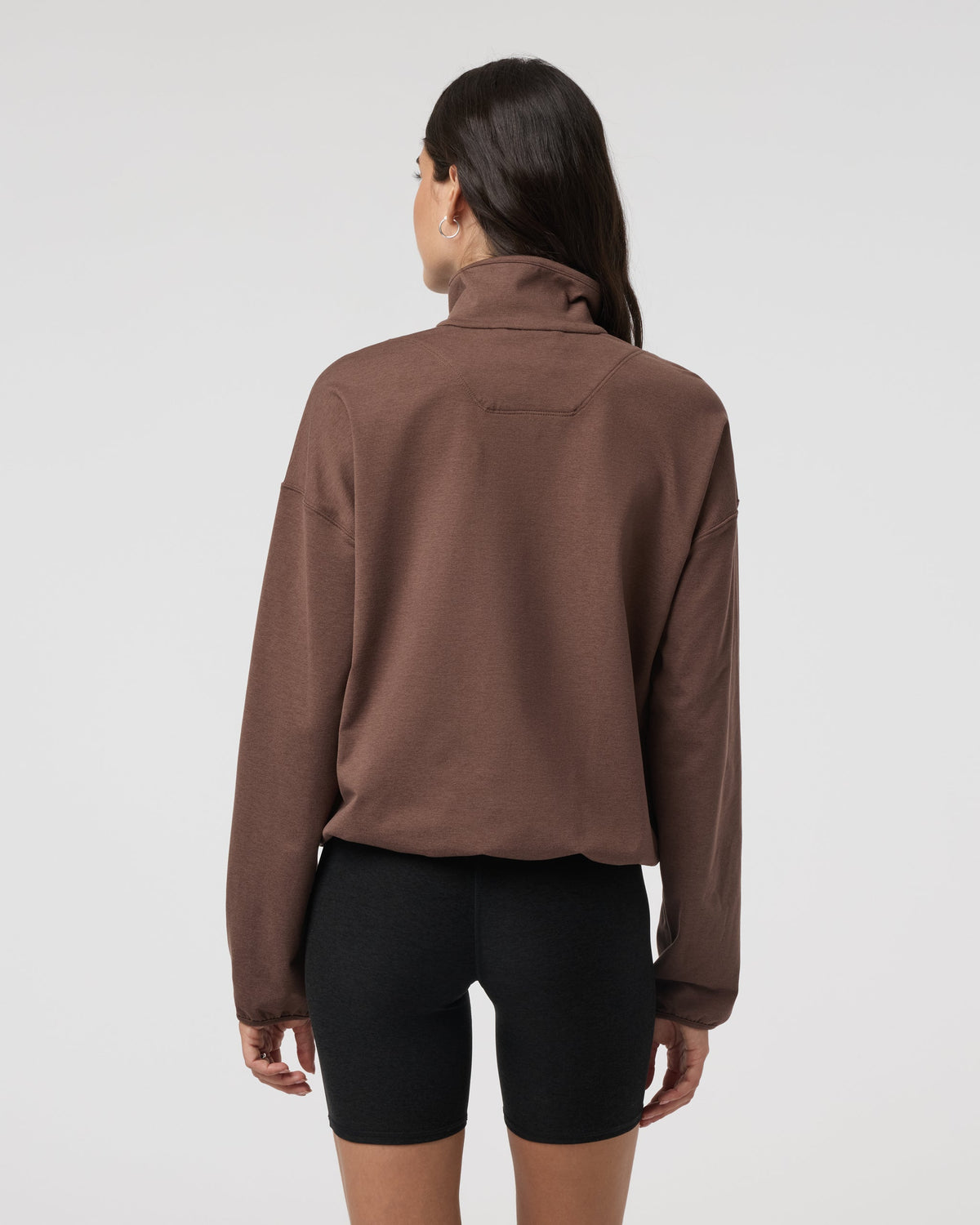 Granite Snap Mock | Chocolate Milk Heather