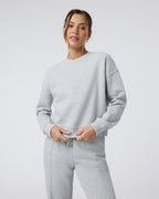 Restore Rib Crew | Light Heather Grey