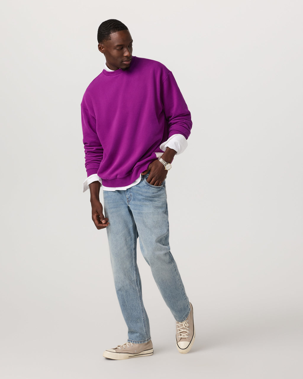 Restore Oversized Crew 2.0 | Magenta