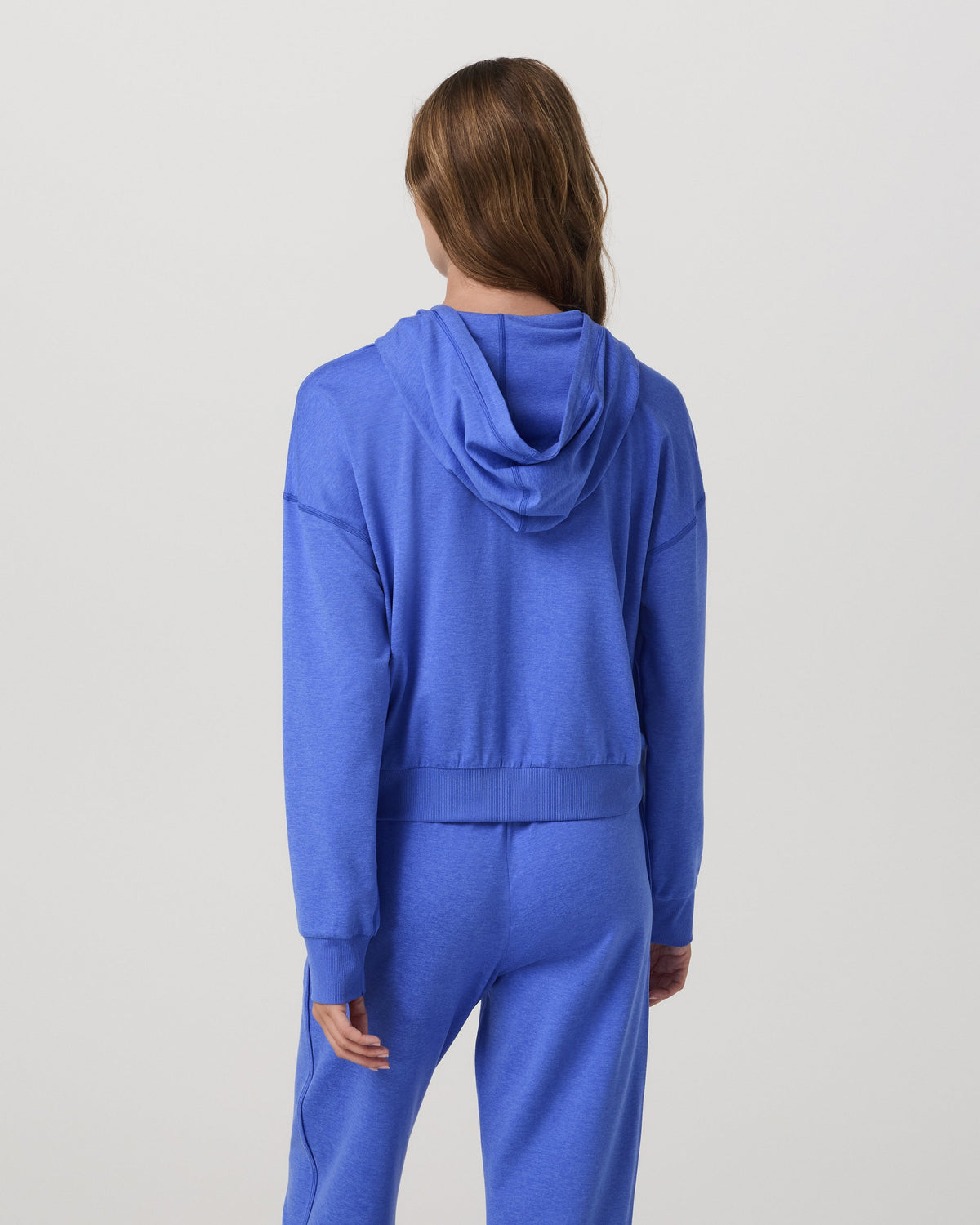 Halo Modern Full Zip Hoodie | Bright Iris Heather