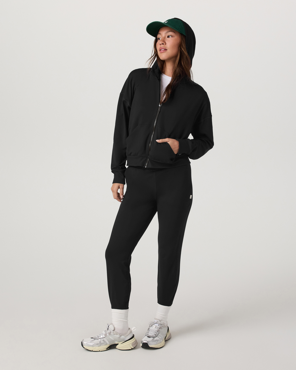 Halo Modern Full Zip Hoodie | True Black