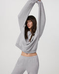 Sedona Seams Crew | Light Heather Grey