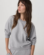 Sedona Seams Crew | Light Heather Grey