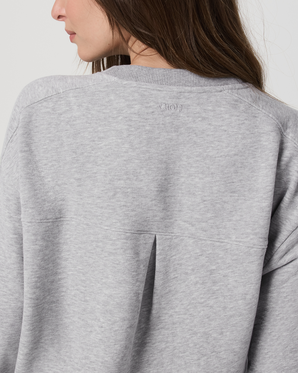 Sedona Seams Crew | Light Heather Grey