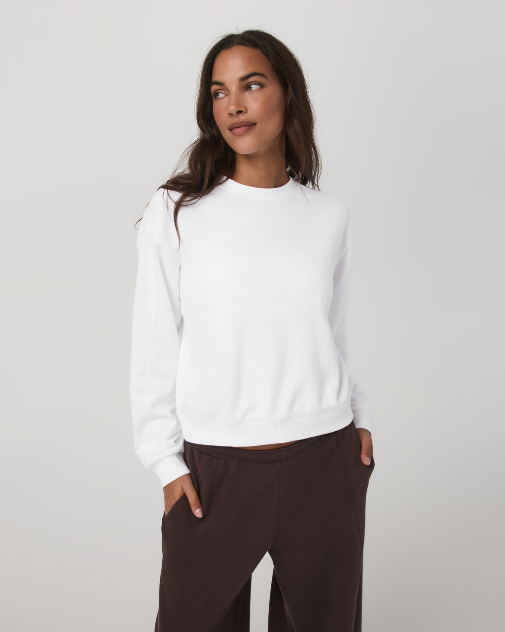 Sedona Seams Crew | White