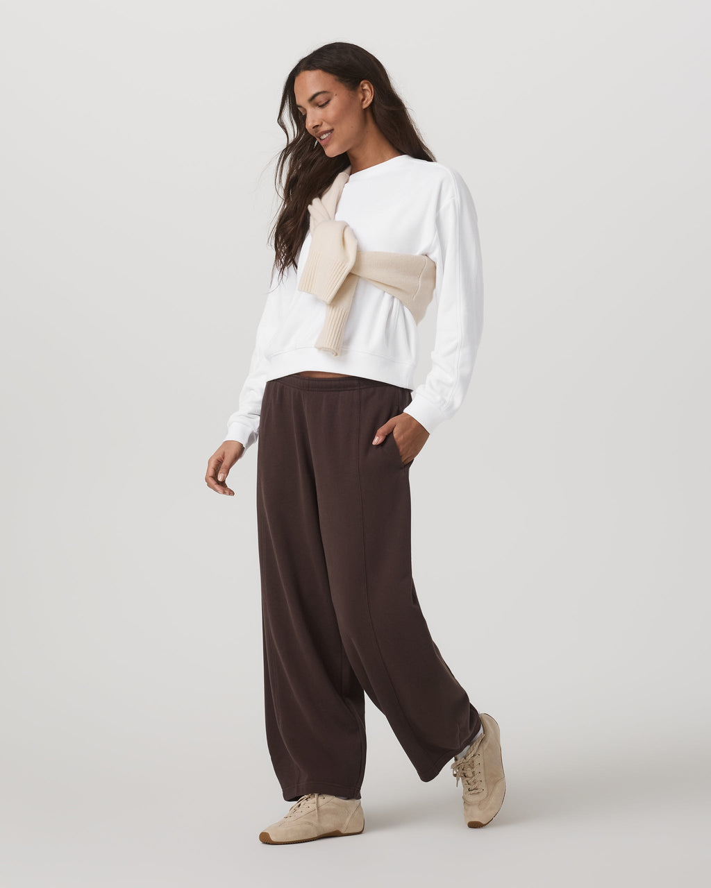 Sedona Seams Crew | White