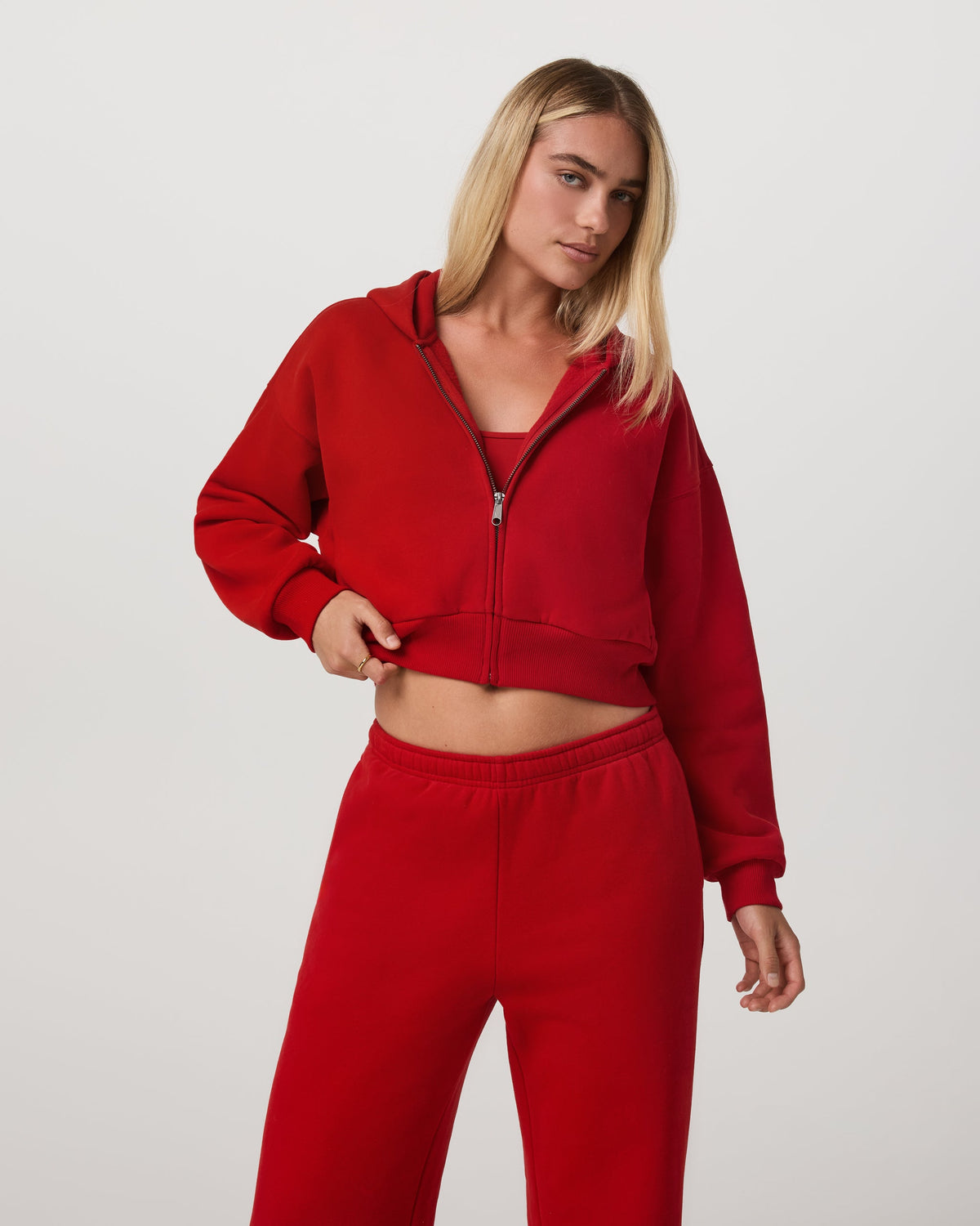 Restore Mini Full Zip Hoodie | Cherry