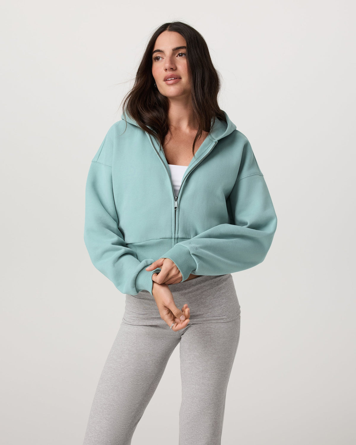 Restore Mini Full Zip Hoodie | Sea Spray