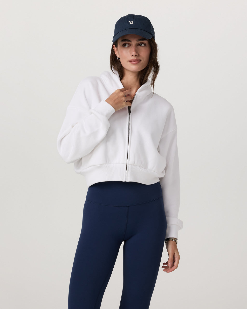 Restore Mini Full Zip Hoodie | White