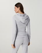 Halo Mini Full Zip Hoodie - Long | Pale Grey Heather