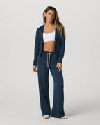 Halo Mini Full Zip Hoodie | Blue Coast Heather