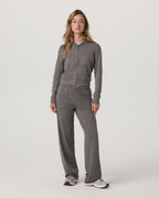 Halo Mini Full Zip Hoodie | Chia Heather