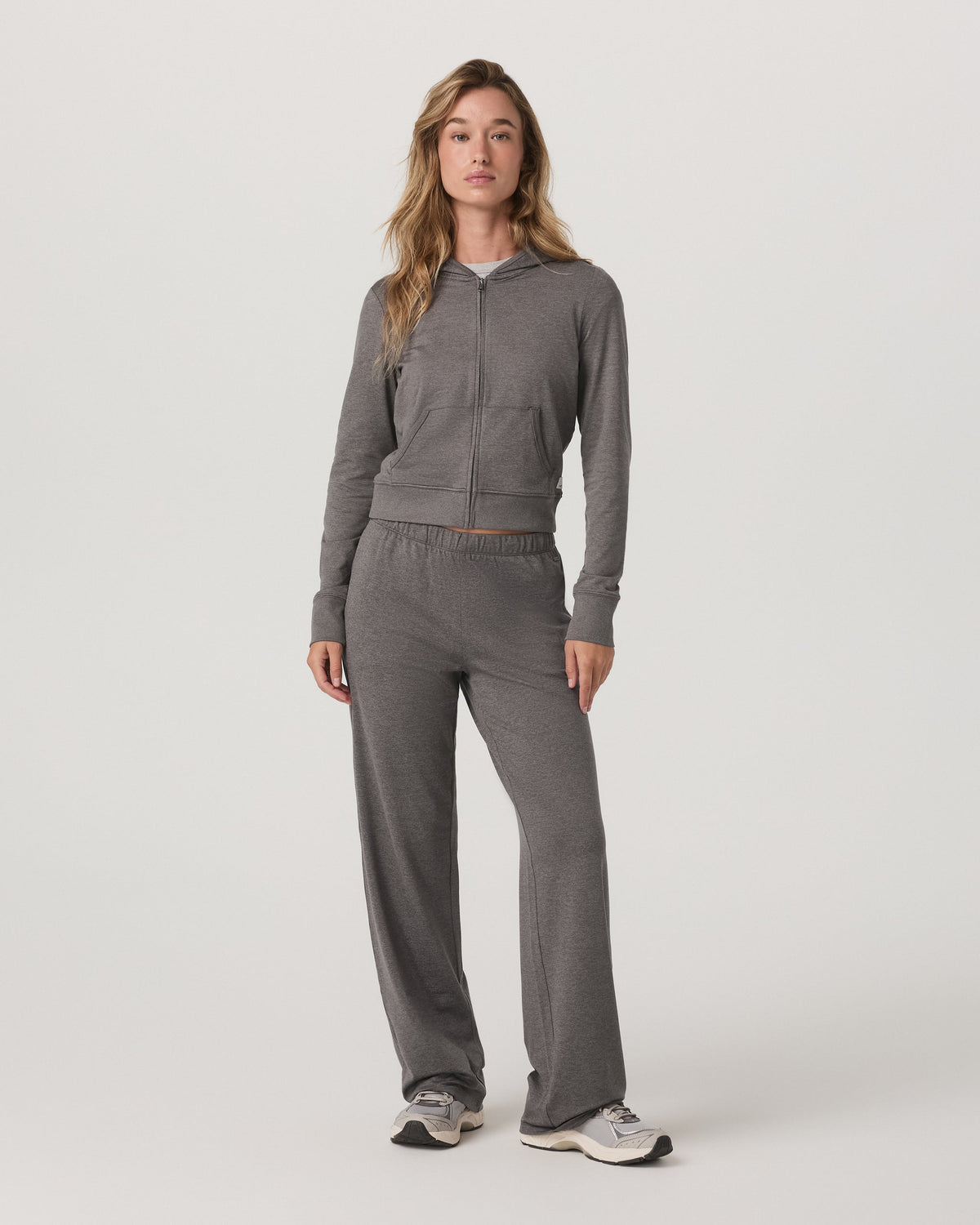 Halo Mini Full Zip Hoodie | Chia Heather