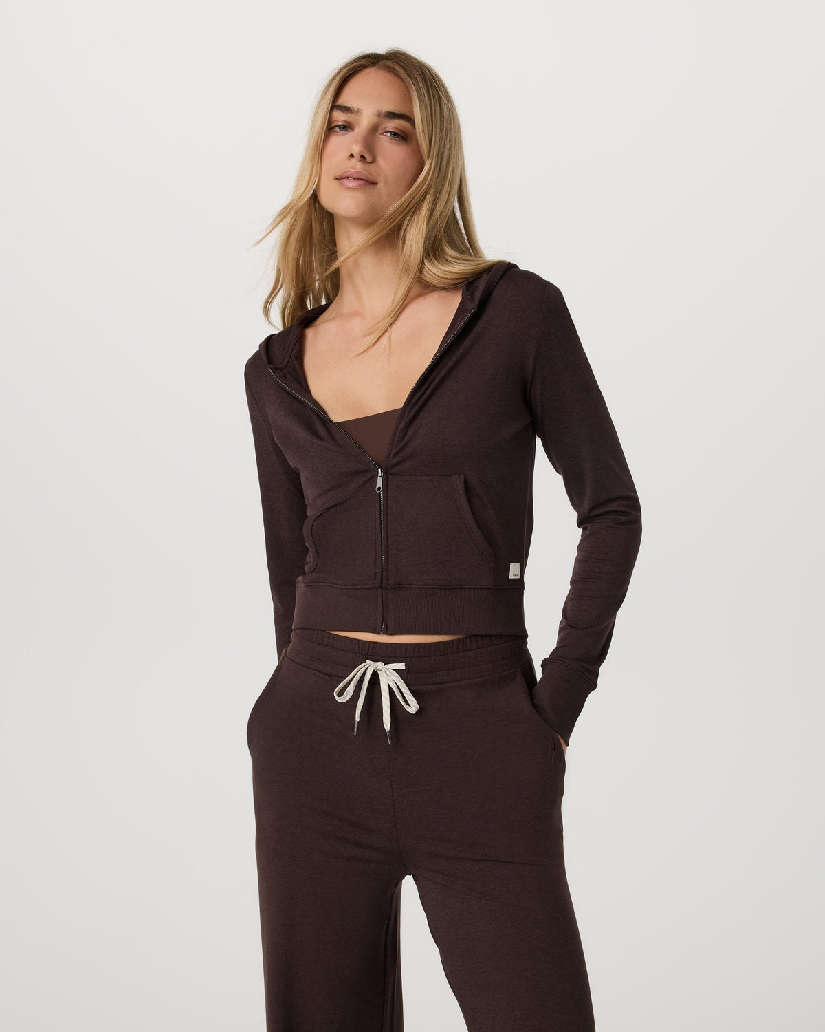 Halo Mini Full Zip Hoodie | Java Heather