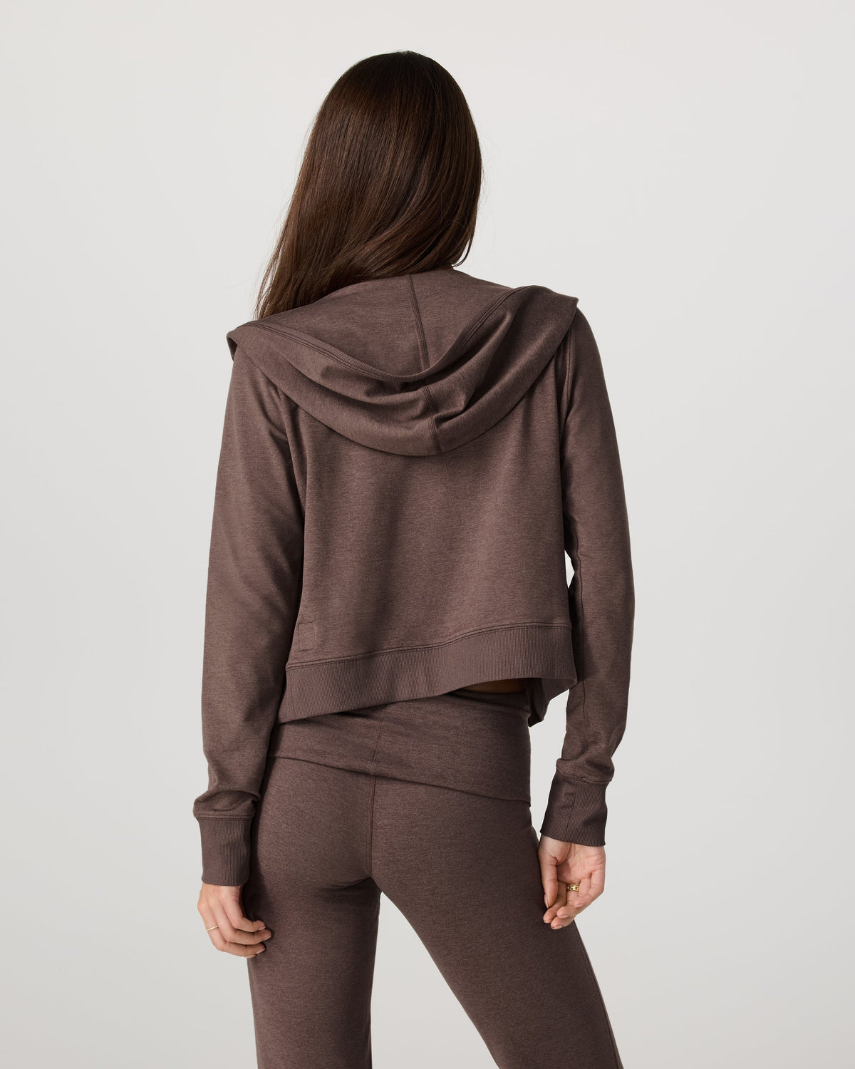 Halo Mini Full Zip Hoodie | Chocolate Milk Heather