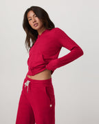 Halo Mini Full Zip Hoodie | Strawberry Heather