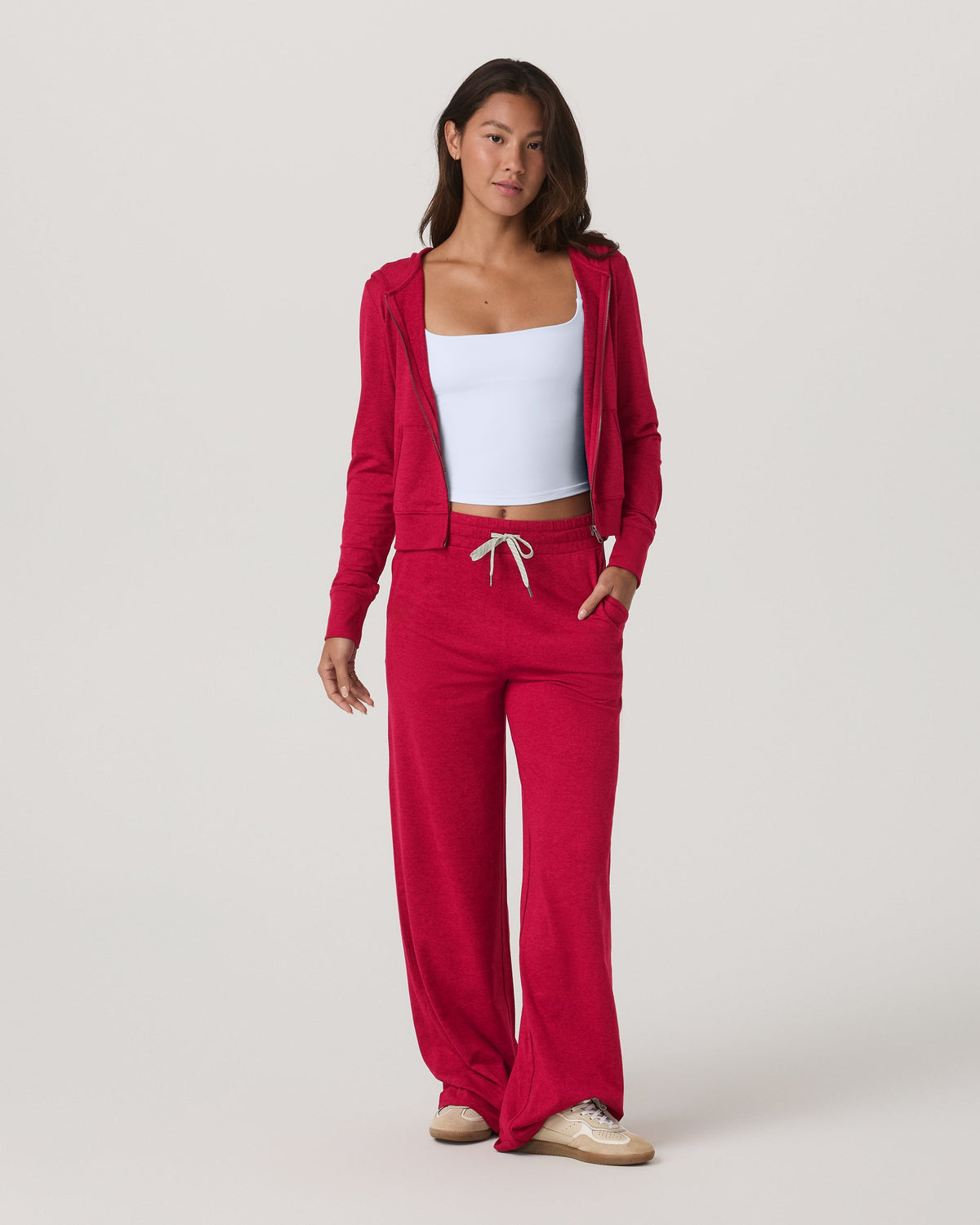 Halo Mini Full Zip Hoodie | Strawberry Heather
