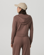 Halo Mini Full Zip Hoodie | Sable Heather
