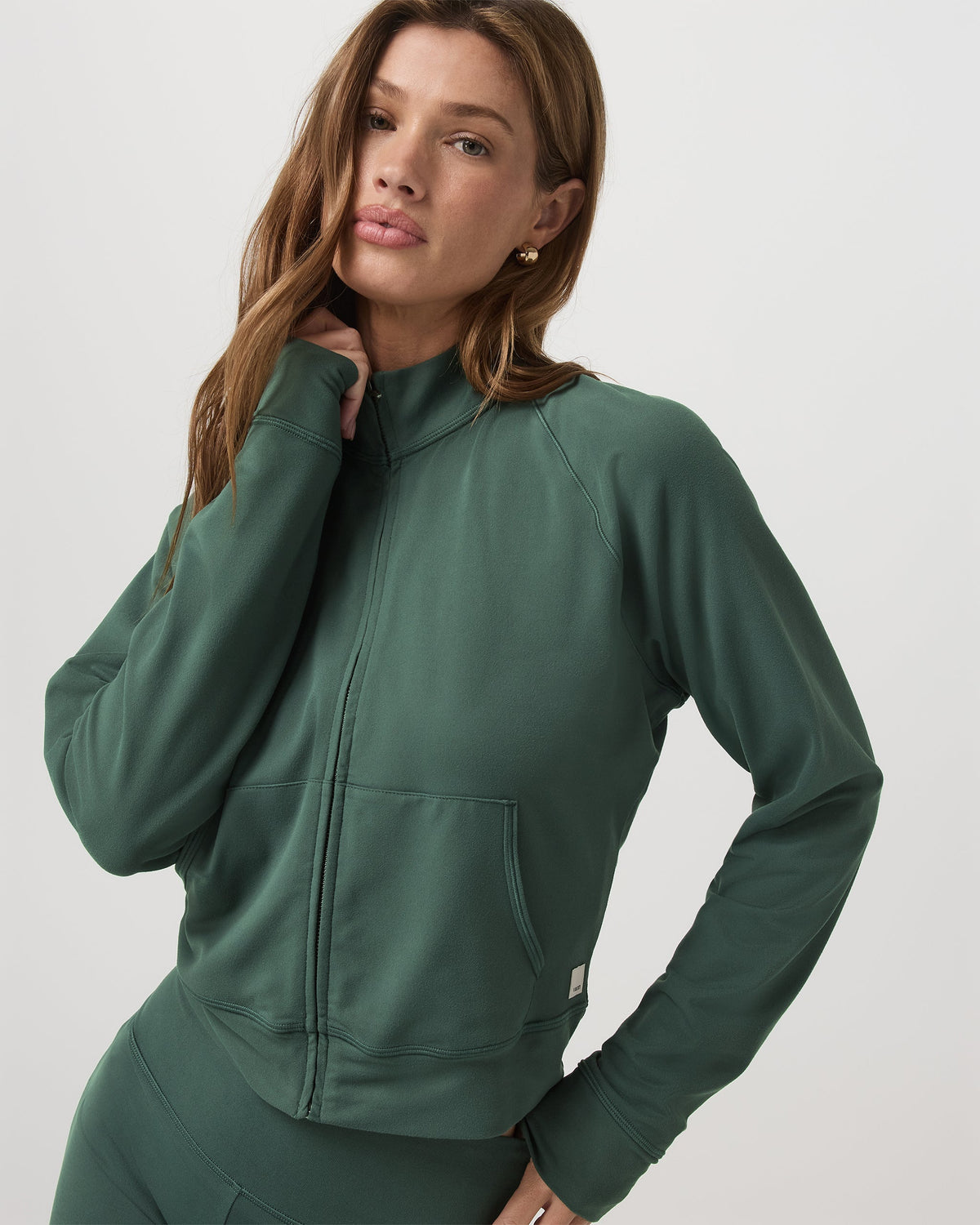 Halo Mini Track Jacket | Agate Green