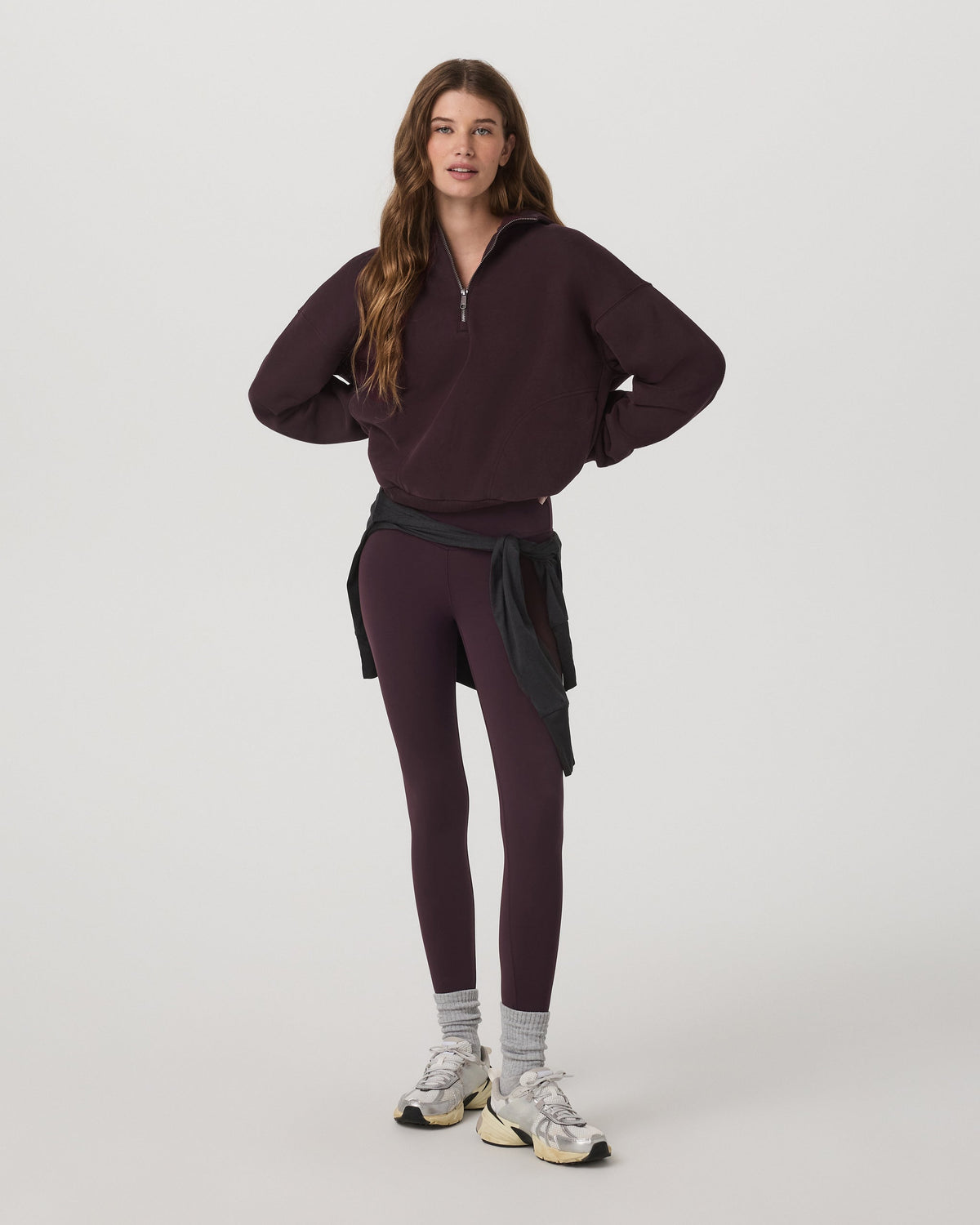 Restore Relaxed Half Zip Hoodie | Raisin
