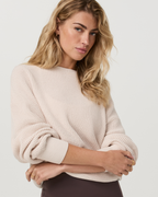 Cotton Waffle Sweater | Marshmallow