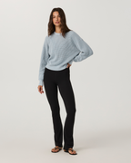 Cotton Waffle Sweater | Raindrop