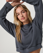 Reverse Fleece Crew | Moonlight