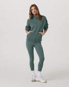 Restore Double Zip Sweatshirt | Agate Green