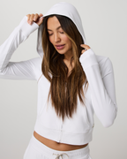 Halo Mini Full Zip Hoodie | White