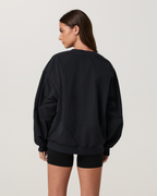 Retrograde Woven Crewneck | Black