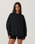 Retrograde Woven Crewneck | Black