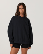 Retrograde Woven Crewneck | Black