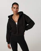 Restore Essential Full Zip Hoodie | Washed Black
