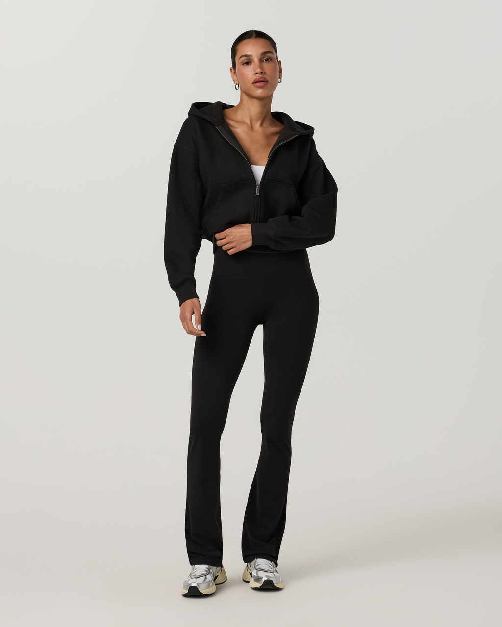 Restore Essential Full Zip Hoodie | Washed Black