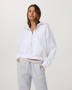 Restore Essential Full Zip Hoodie | White