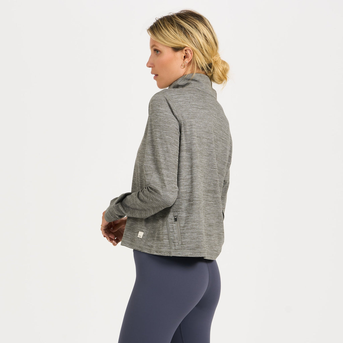 Crescent Half Zip | Heather Grey