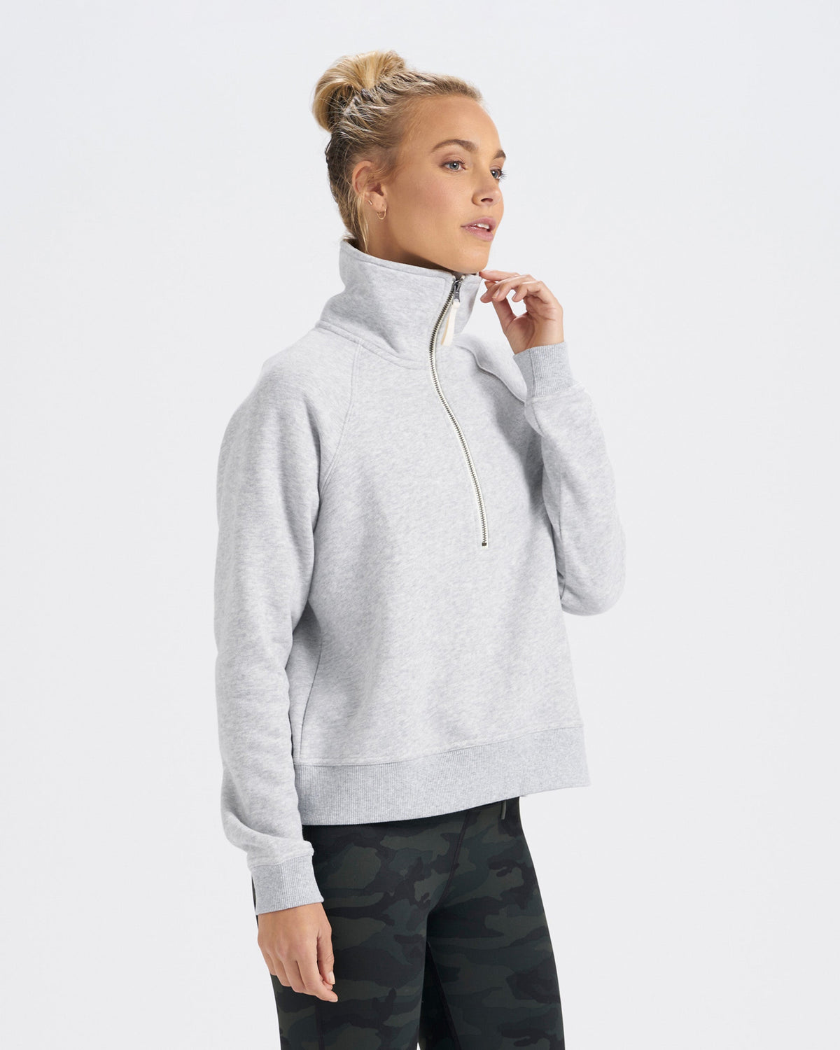 Restore Half Zip | Light Heather Grey