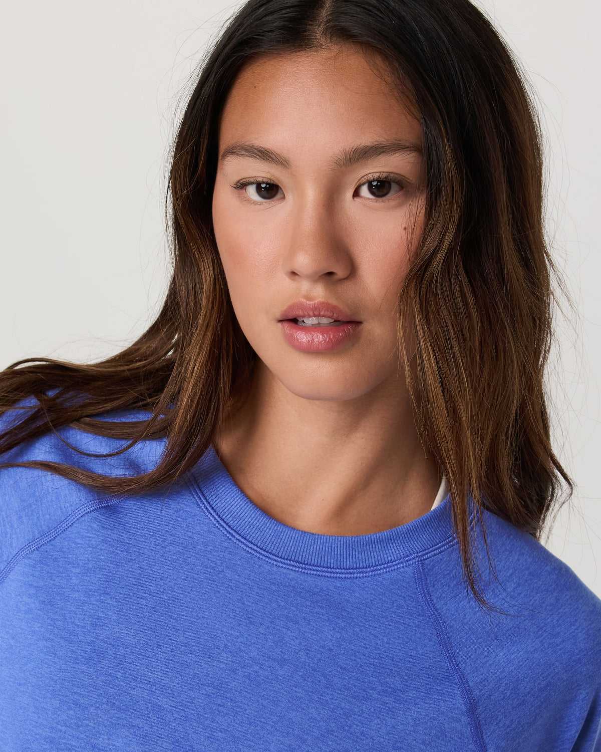 Long-Sleeve Halo Crew | Bright Iris Heather