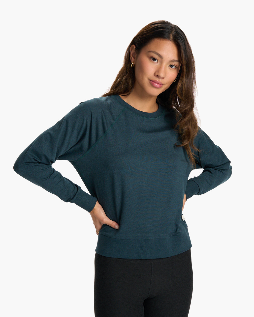 Long Sleeve Halo Crew | Beryl Heather