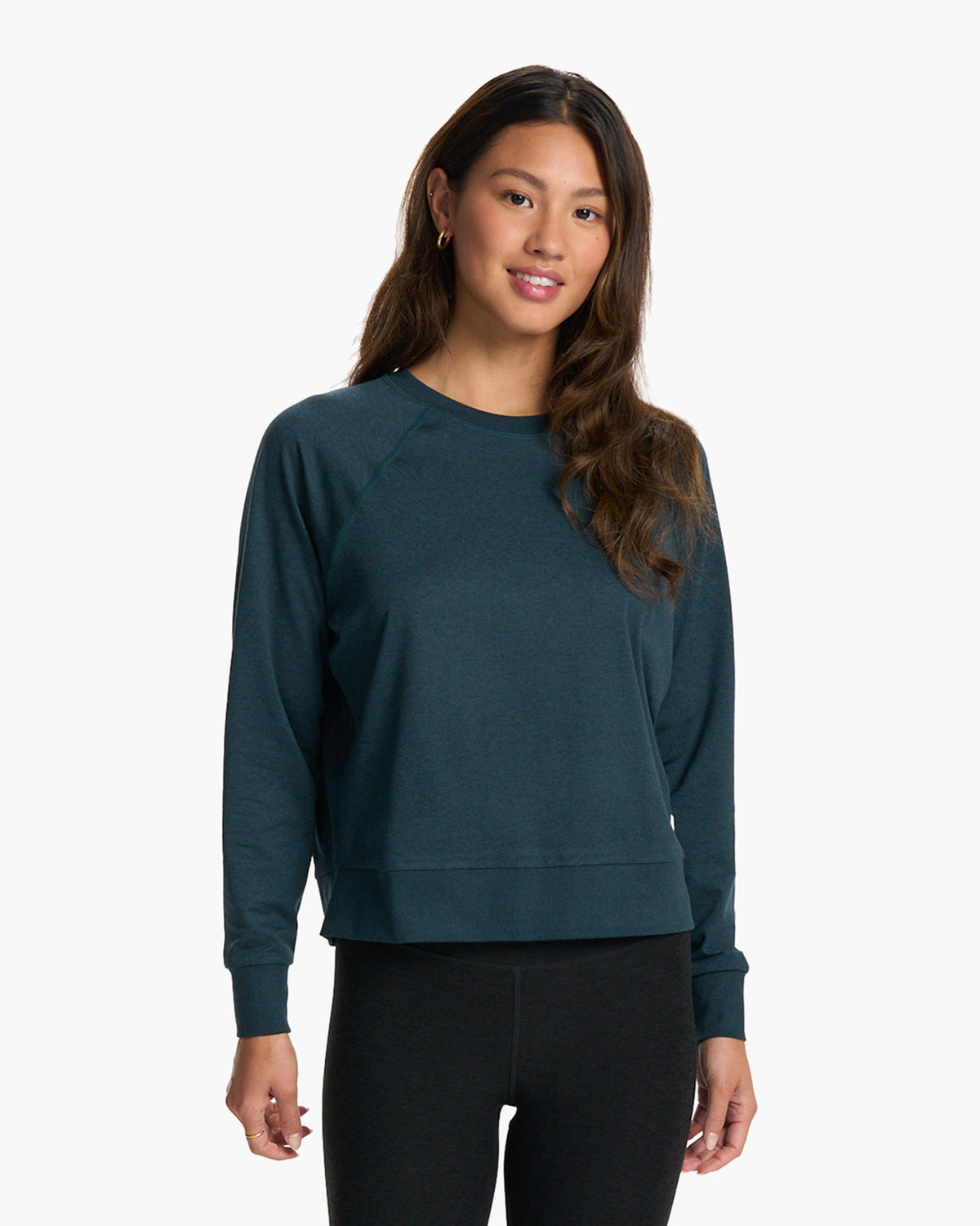 Long Sleeve Halo Crew | Beryl Heather