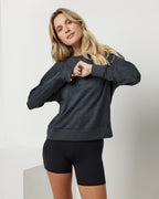 Long-Sleeve Halo Crew | Charcoal Heather