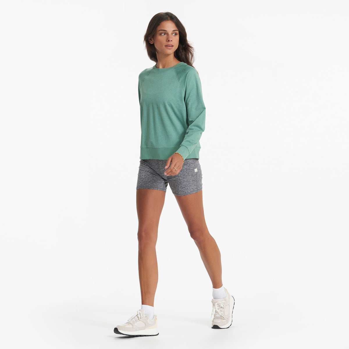 Long-Sleeve Halo Crew | Celadon Heather