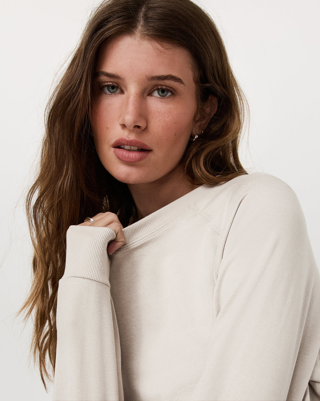 Long-Sleeve Halo Crew | Ecru Heather