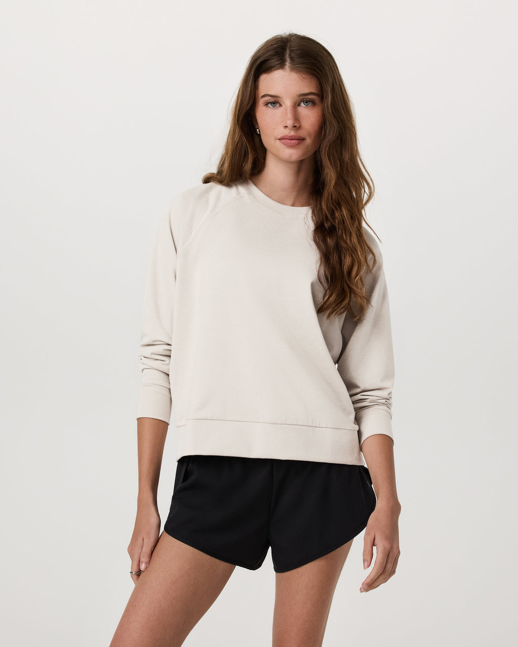 Long-Sleeve Halo Crew | Ecru Heather