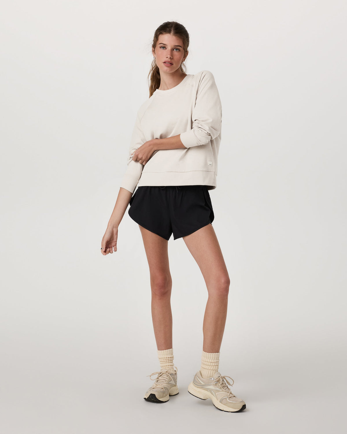 Long-Sleeve Halo Crew | Ecru Heather